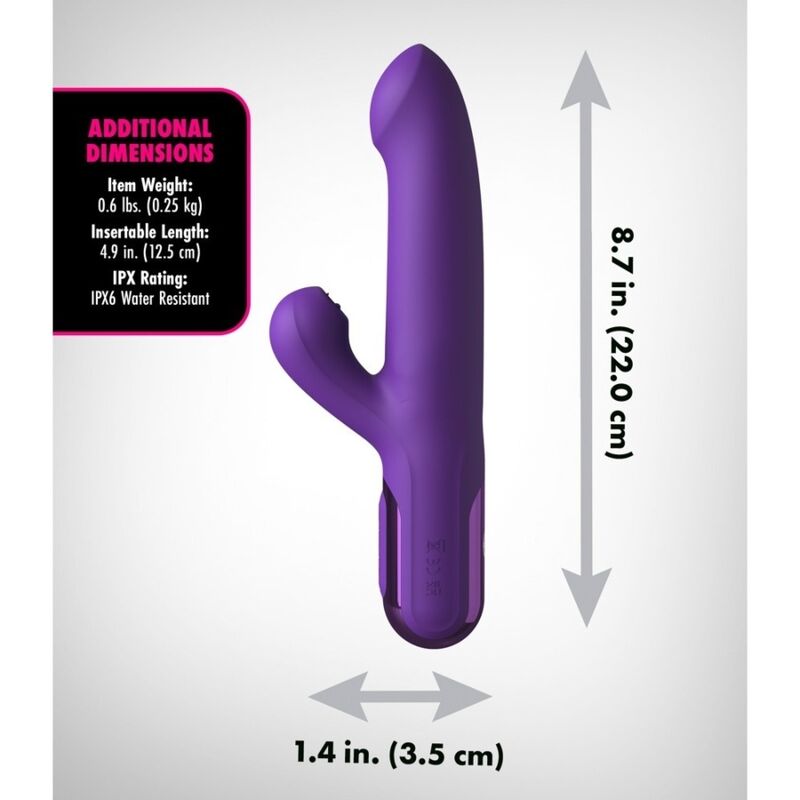 FANTASY FOR HER- VIBRATEUR SUPER SONIX THRUSTER LAPIN VIOLET - Image 7