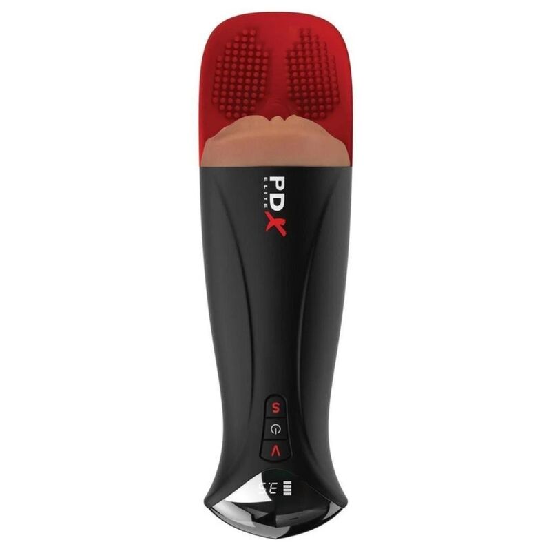 PDX ELITE - FAP-O-MATIC PRO XL, masturbateur vibrant automatique, marron, 34,9 cm - Image 3