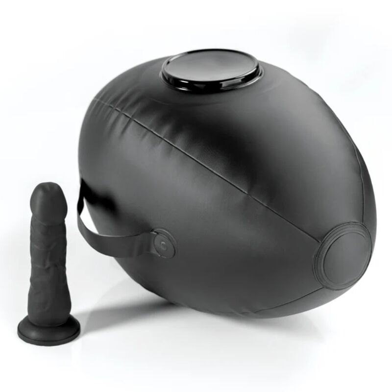 FETISH FANTASY SERIES - BODY DOCK BOULE GONFLABLE AVEC GODEMICHET NOIR 41,9 CM - Image 3