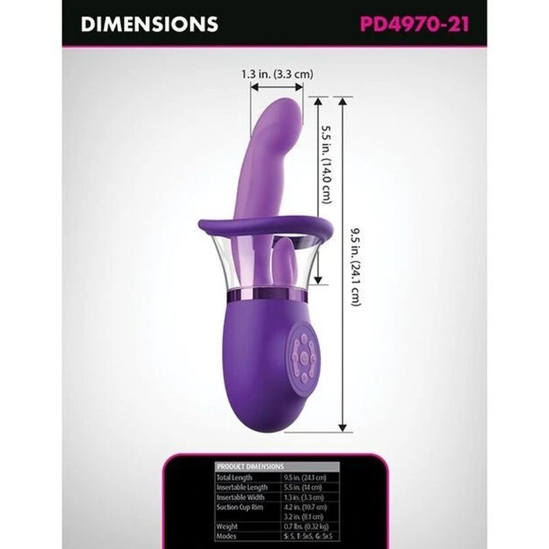 FANTASY FOR HER - VIBRATEUR LAPIN PRO PLUS ULTIMATE PLEASURE VIOLET 20,3 CM - Image 5