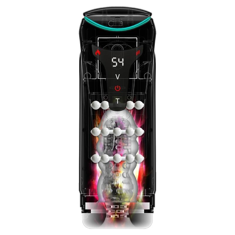 PDX ELITE - MOTO-BATOR PRO MASTURBATEUR À POUSSE AUTOMATIQUE VIBRANT ET CHAUFFANT 26,5 CM - Image 6