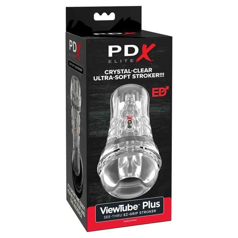 PDX ELITE - VIEWTUBE PLUS SEE-THRU EZ-GRIP TRANSPARENT STROKER 21 CM - Image 5