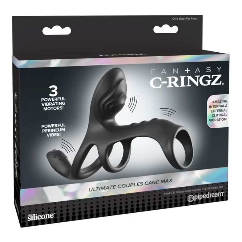 FANTASY C-RINGZ - ANNEAU PÉNIS VIBRANT MAX ULTIMATE COUPLES CAGE 19,5 CM - Image 6