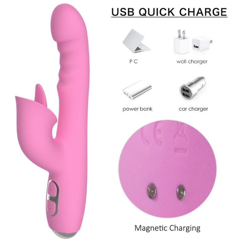NALONE - T-MAY VIBRATEUR LAPIN MAGIC STICK ROSE - Image 9