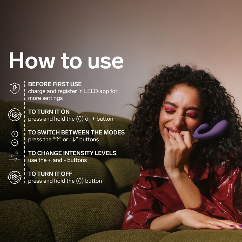 LELO - INA THRUST RABBIT VIBRATEUR À POUSSÉE VIOLET - Image 8