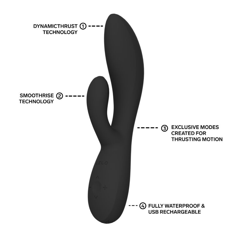 LELO - INA THRUST RABBIT VIBRATEUR À POUSSÉE NOIR - Image 9
