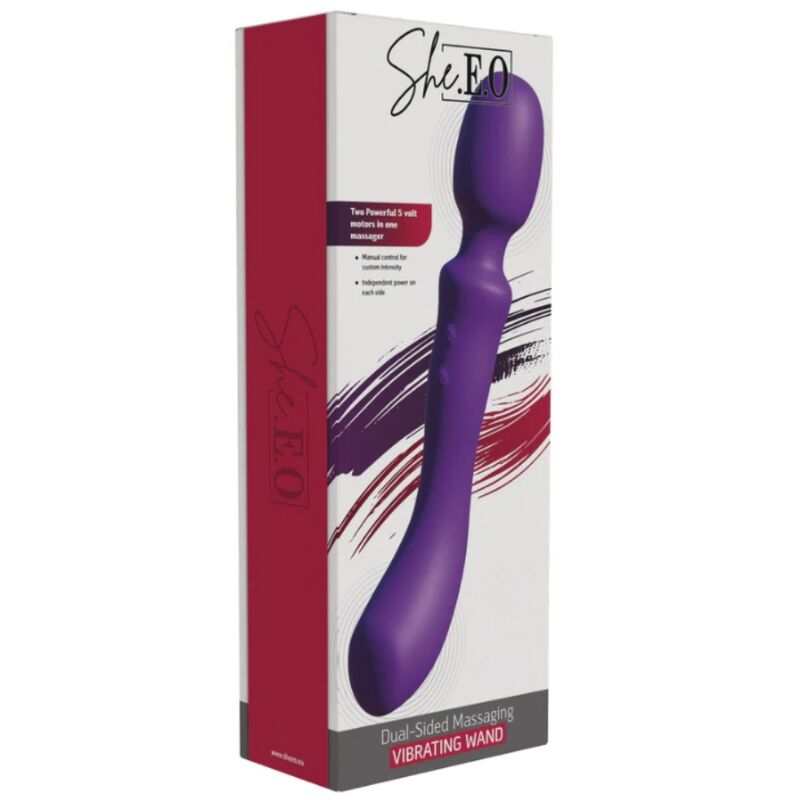 SHE.E.O - BÂTONNET DE MASSAGE VIBRANT À DOUBLE EXTRÉMITÉ VIBRANT - Image 6