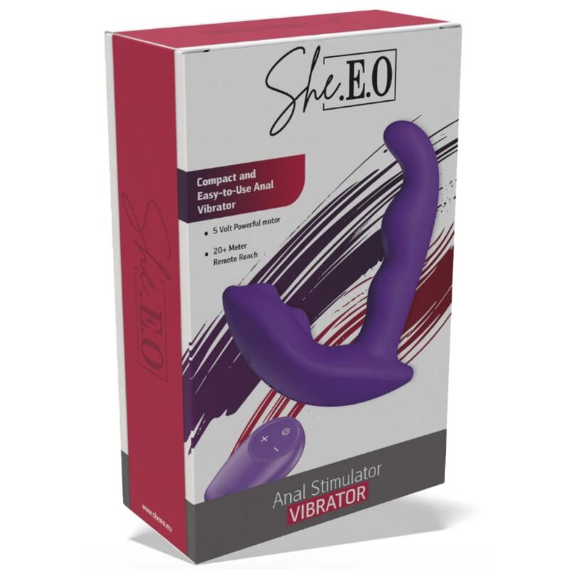She.e.o - Stimulateur Anal Vibrant Rotatif Avec Télécommande Violet - Image 10