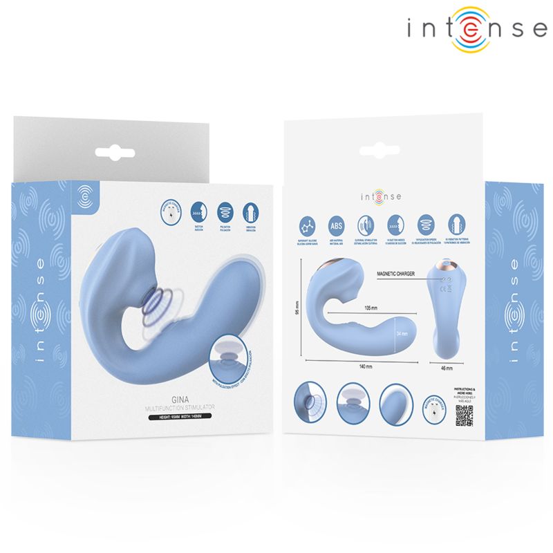 INTENSE - GINA STIMULATEUR CLITORIAL MULTIFONCTIONNEL BLEU - Image 8