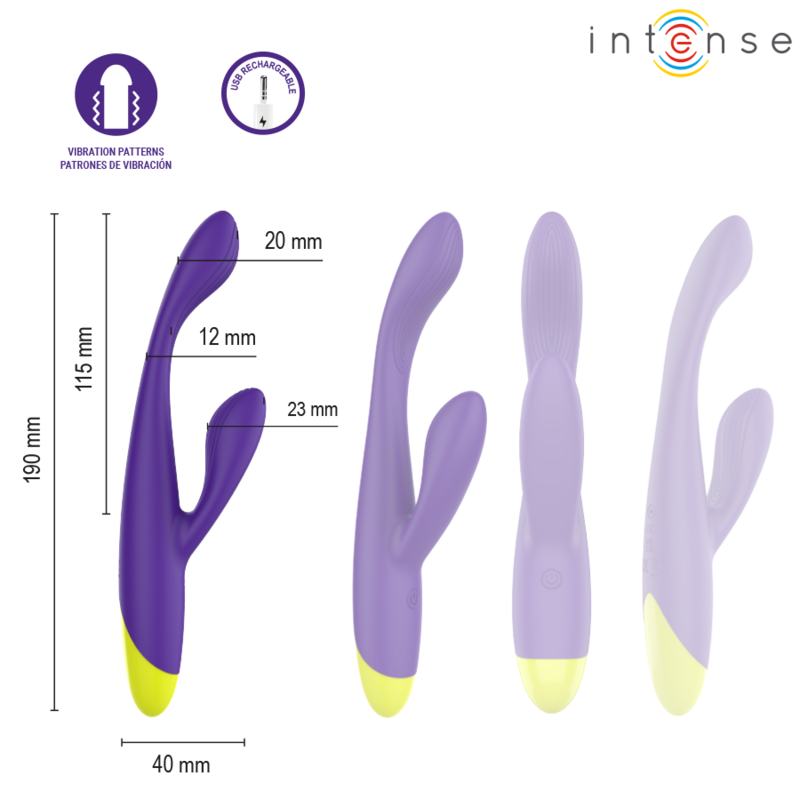 Intense - Stimulateur Lapin Rechargeable Paolo Pour Le Point G Et Le Clitoris - Image 4