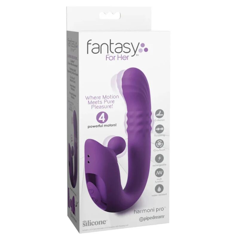 Fantasy For Her - Harmoni Pro Vibromasseur Lapin Violet Pour Point G Et Clitorial - Image 9