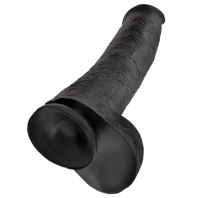 King Cock - Realistic Dildo With Testicles 38 Cm Black - Image 3