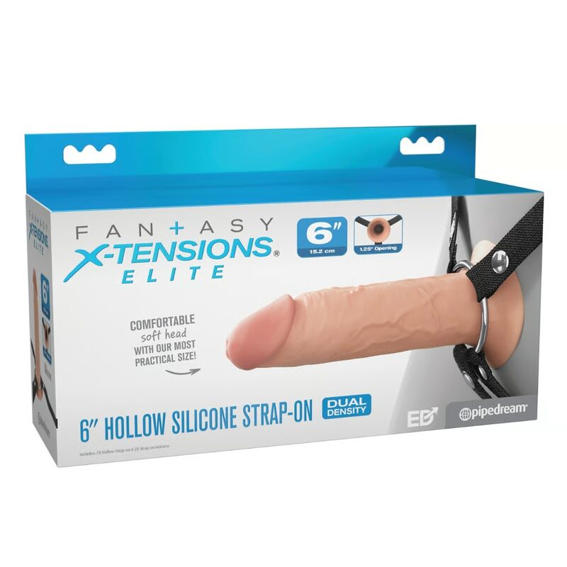 FANTASY X-TENSIONS ELITE - STRAP-ON EN SILICONE CREUX DE 15,2 CM - Image 7