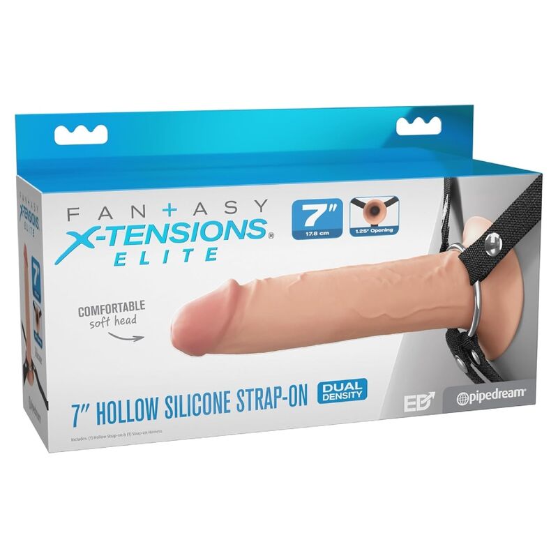 Fantasy X-Tensions Elite - 17.8 Cm Hollow Silicone Strap-On - Image 8