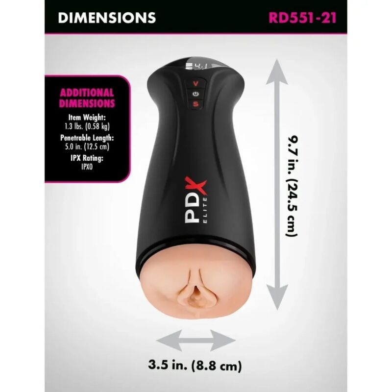 Pdx Elite - Fap-Gasm Intermittent Suction & Vibration Masturbator - Image 7