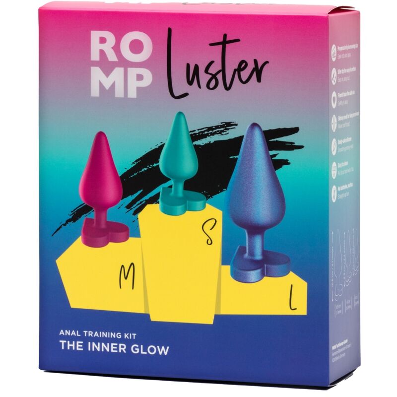 ROMP - KIT D'ENTRAÎNEMENT ANAL LUSTER TAILLES S/M/L AVEC BASE EN FORME DE CŒUR - Image 10