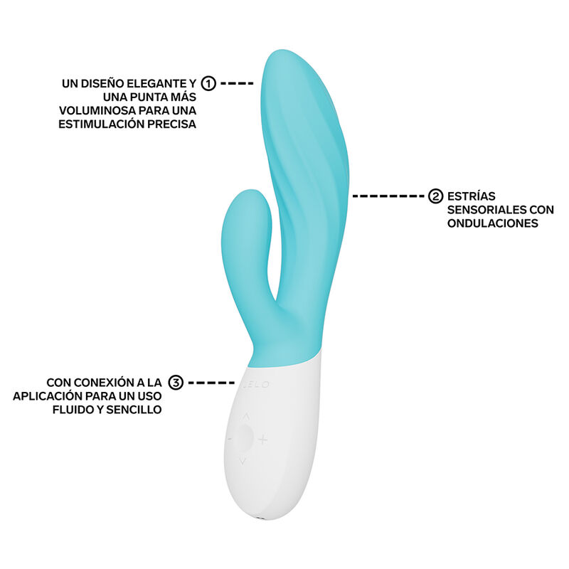 Lelo - Ina Twist Double Vibrateur Lapin Pour Le Point G Et Le Clitoris Bleu - Image 4