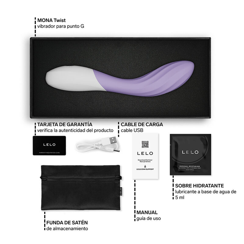 Lelo - Mona Twist Vibrateur Point G Rechargeable Contrôlé Par Application Lavande - Image 7