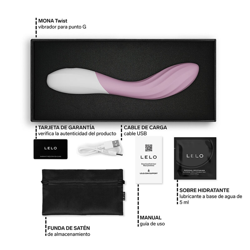 Lelo - Mona Twist Vibrateur Point G Rechargeable Contrôlé Par Application Lavande - Image 6