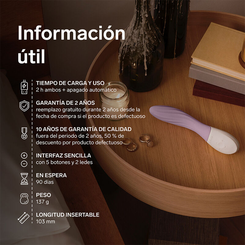 Lelo - Mona Twist Vibrateur Point G Rechargeable Contrôlé Par Application Lavande - Image 7