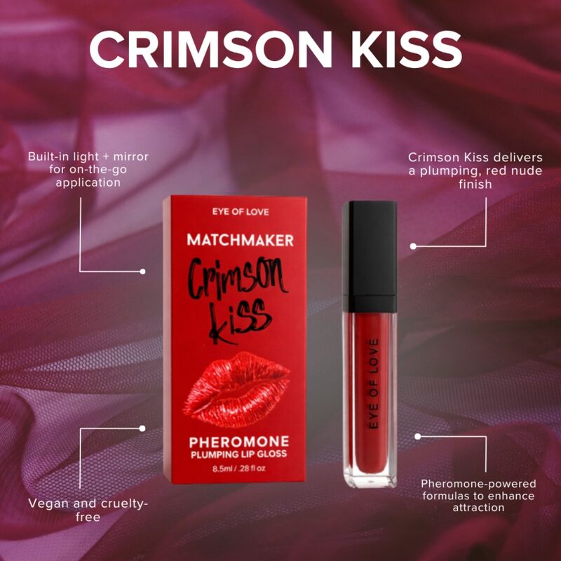 Eye Of Love - Matchmaker Crimson Kiss Gloss À Lèvres Rouge Effet Volumisant Aux Phéromones 8,5 Ml - Image 10