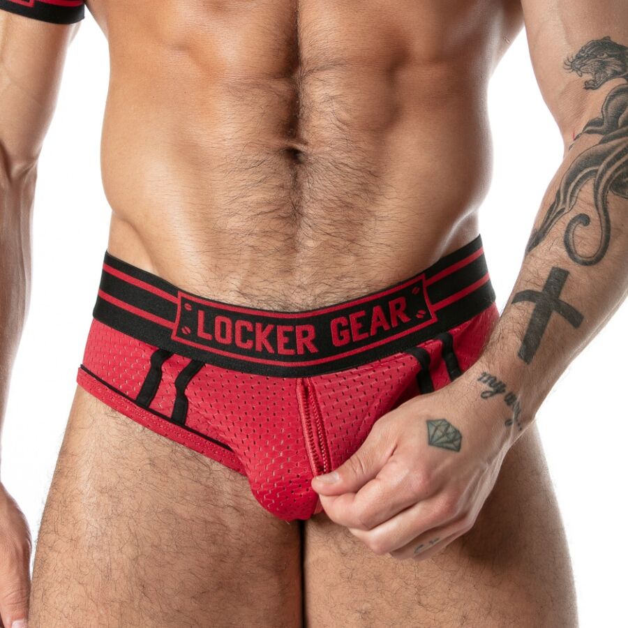 Locker Gear - Slip Sport En Maille Rouge S - Image 5