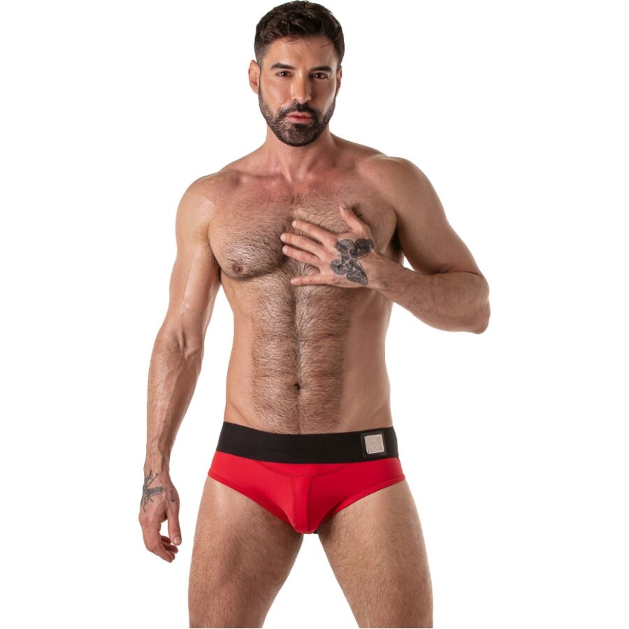 Locker Gear - Slip Rouge À Ceinture Large M