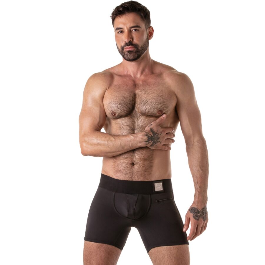 LOCKER GEAR - BOXER NOIR À LARGE CEINTURE S