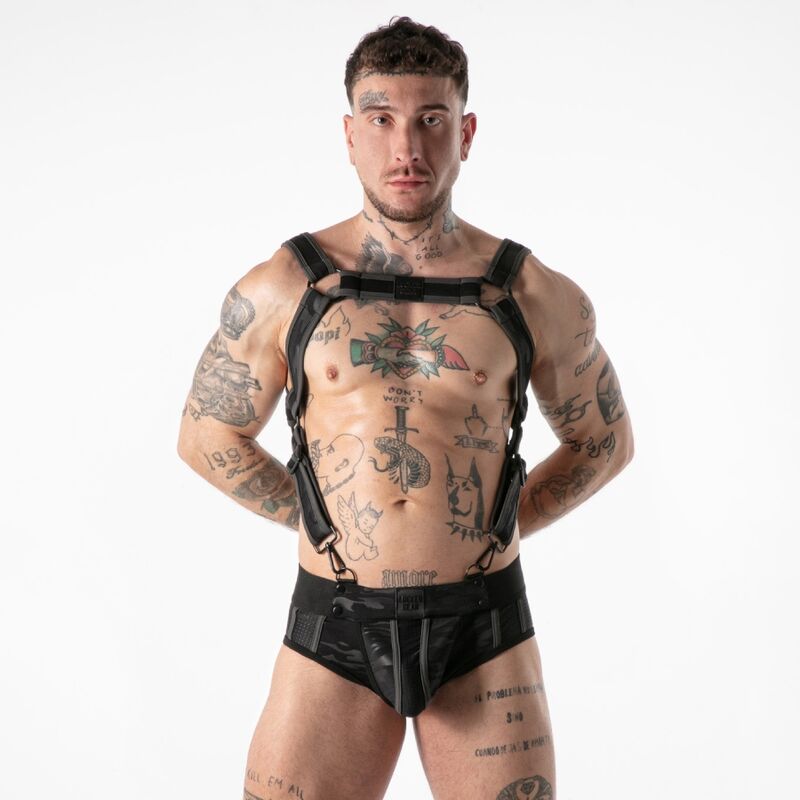 LOCKER GEAR- HARNAIS MILITAIRE COMPLET ROUGE L/XL