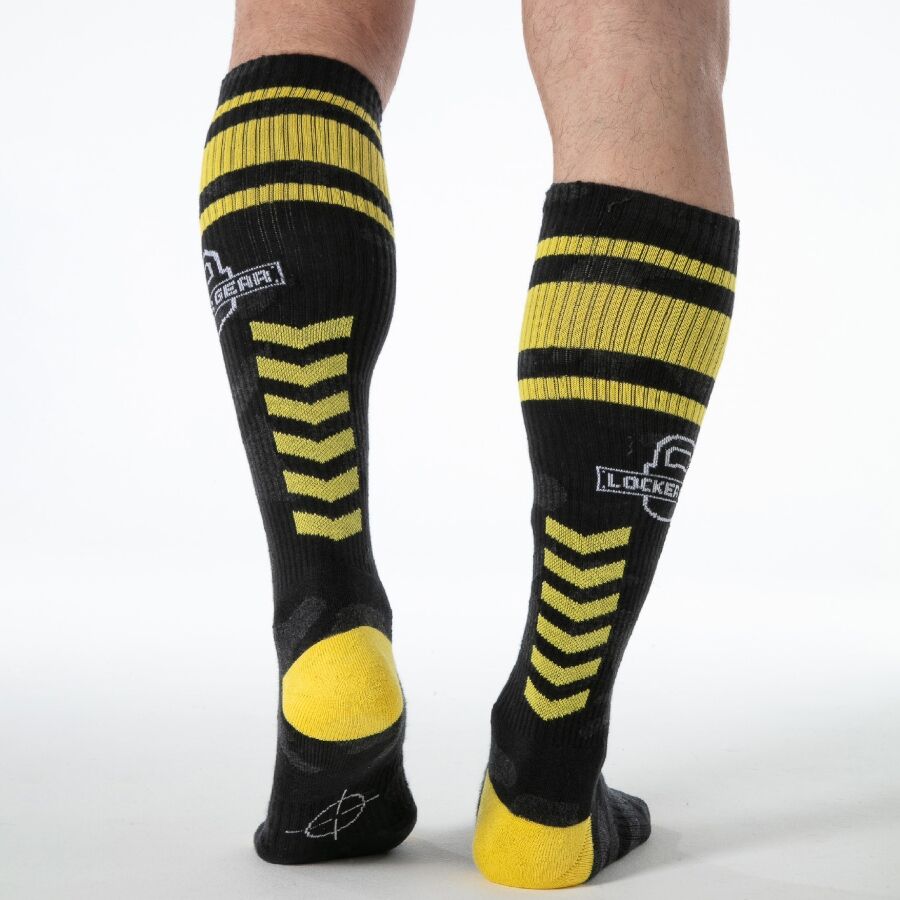 Locker Gear- Chaussettes Militaires Hautes Jaunes Taille Unique - Image 3