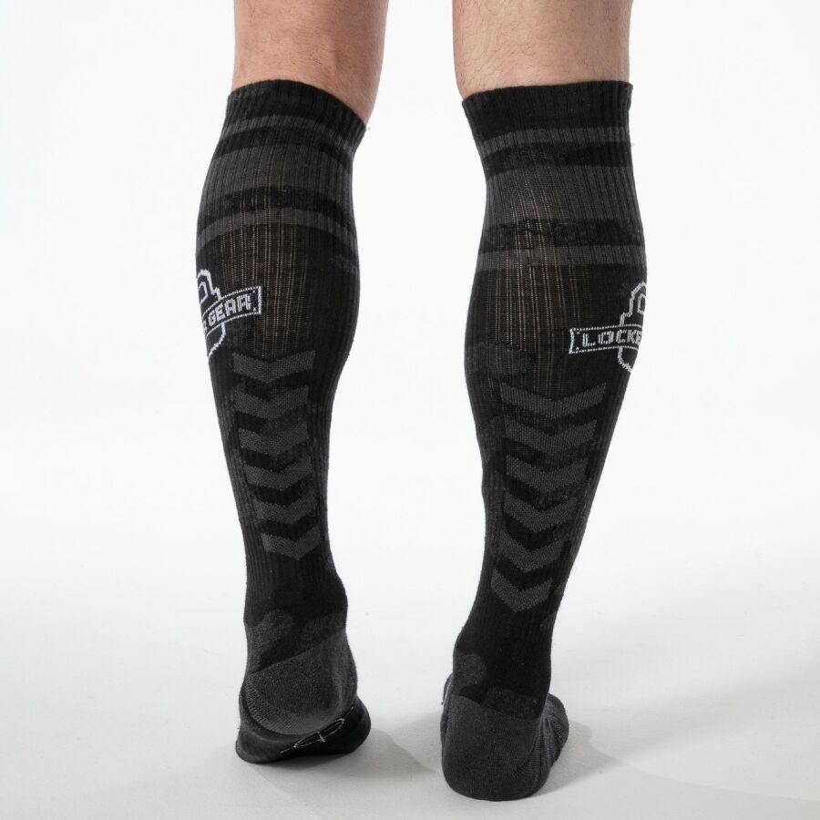 Locker Gear- Chaussettes Militaires Hautes Noires Taille Unique - Image 3