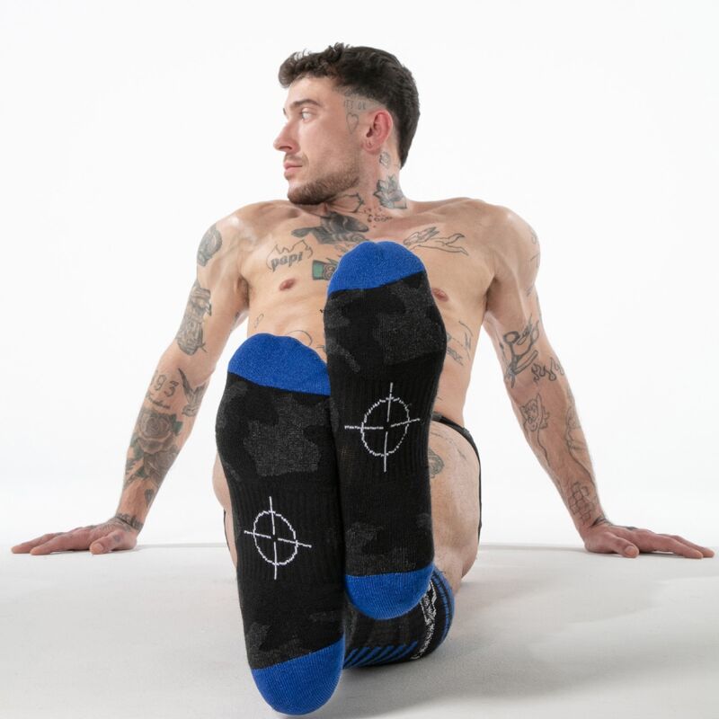 Locker Gear- Chaussettes Militaires Hautes Noires Taille Unique - Image 4
