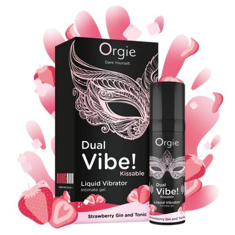 Orgie - Double Vibration! Vibrateur Liquide À Embrasser Gin Tonic À La Fraise 15 Ml - Image 4