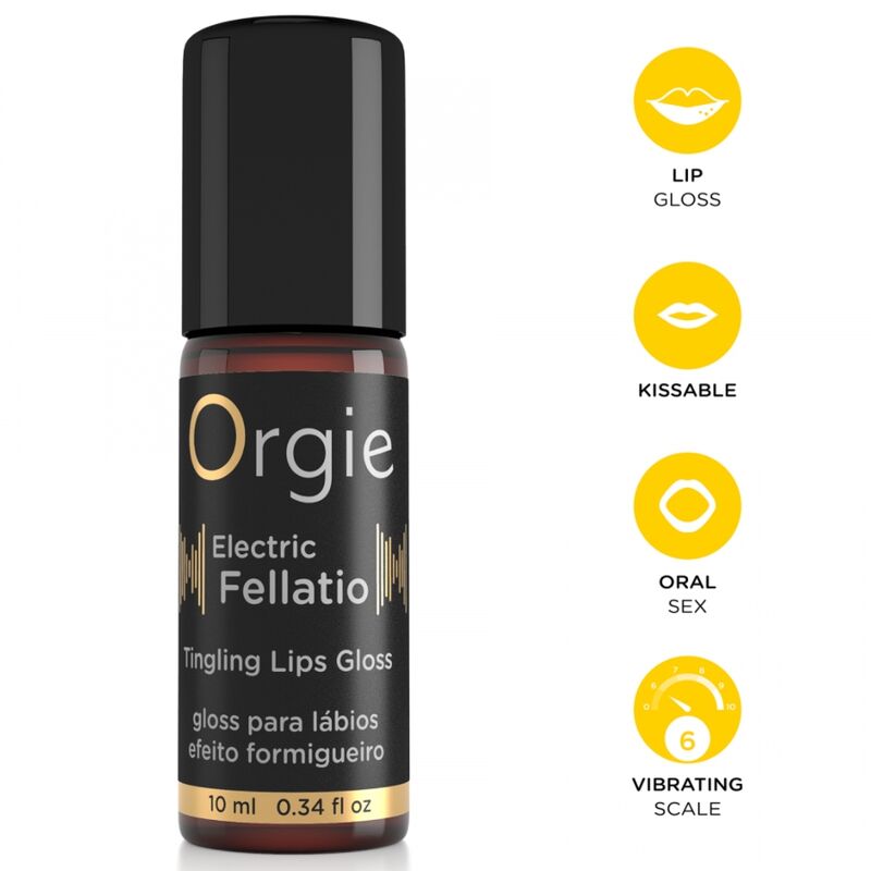 Orgie - Gloss À Lèvres Vibrant Et Énergisant Pour Fellation Électrique 10 Ml