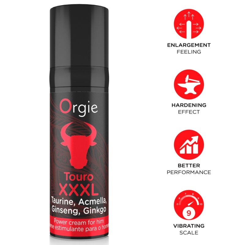 Orgie - Crème Augmentateur Et Agrandisseur De Érection Touro Xxxl 15 Ml