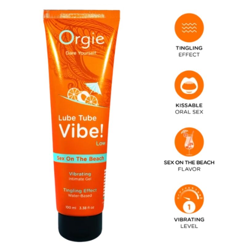 Orgie - Lube Tube Vibe! Sex On The Beach Gel Intime À Peine Légèrement Frottant 100 Ml