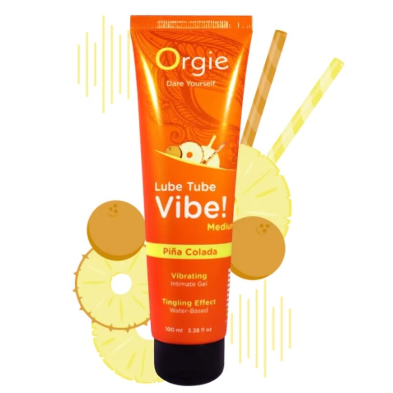 Orgie - Lubrifiant Tube Vibe! Piña Colada Gel Intime Kissable Moyen Piquant 100 Ml - Image 4