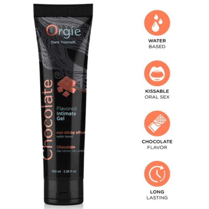 Orgie - Tube De Lubrifiant Chocolat Gel Intime À Base De Eau 100 Ml
