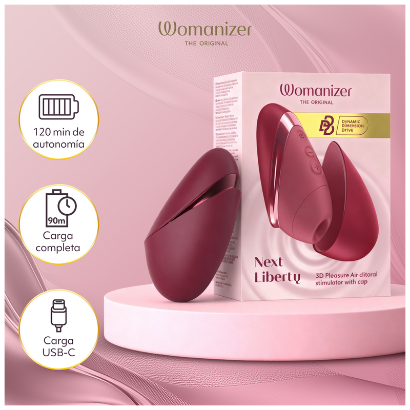 Womanizer - Stimulateur Clitorial 3D Next Liberty Bordeaux - Image 7