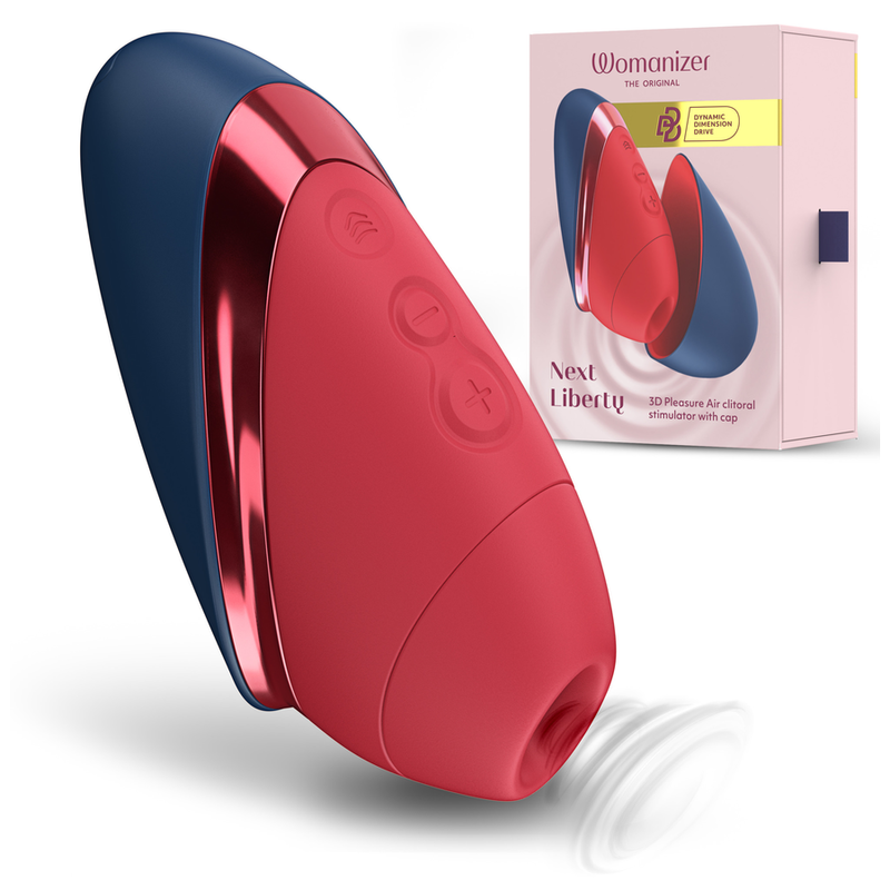 Womanizer - Next Liberty 3D Pleasure Air Stimulateur Clitorial Bleu/Rouge - Image 4