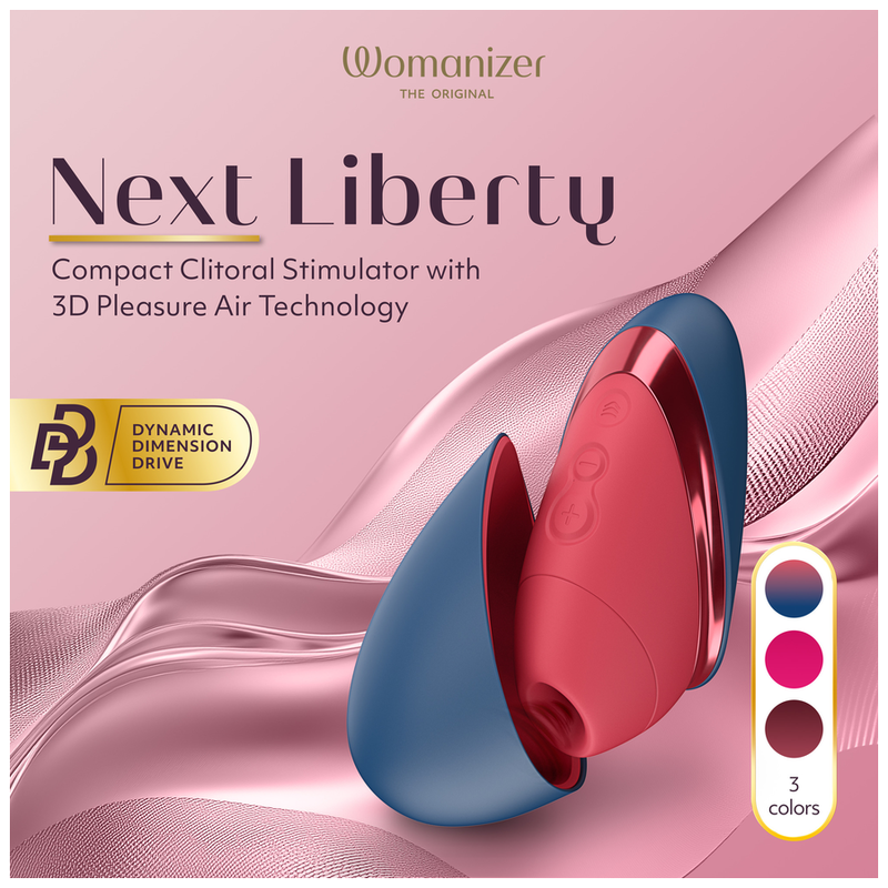 Womanizer - Next Liberty 3D Pleasure Air Stimulateur Clitorial Bleu/Rouge - Image 5
