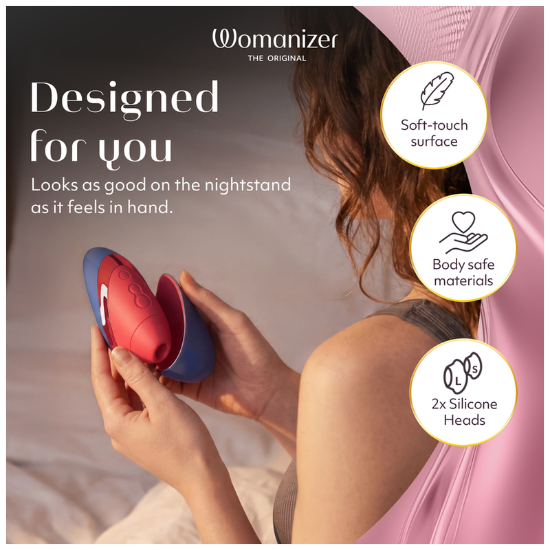 Womanizer - Next Liberty 3D Pleasure Air Stimulateur Clitorial Bleu/Rouge - Image 7