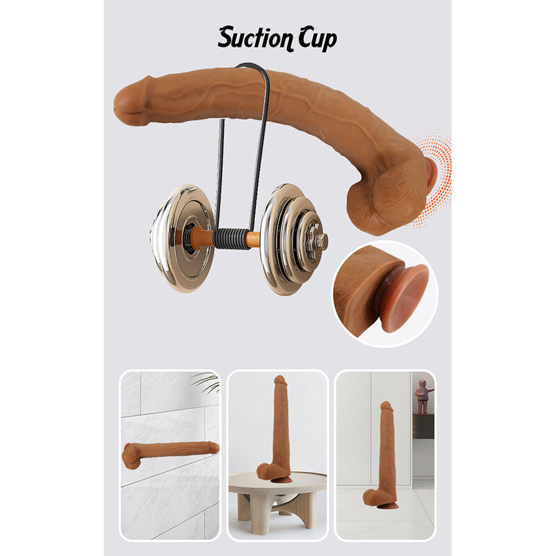 Pretty Love - Viggo Realistic Soft-Touch Skin-Sliding Dildo 36,5 Cm Brown - Image 12