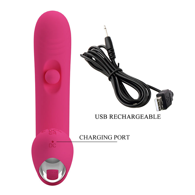 Pretty Love - Duden Vibrateur En Silicone Rechargeable 12 Modes De Vibration Et 3 Modes De Bascule Rose - Image 7