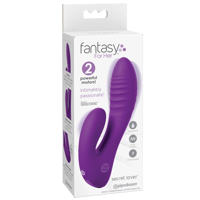 Fantasy For Her - Amant Secret Vibrateur Double Point Clitoris Rechargeable Violet - Image 4