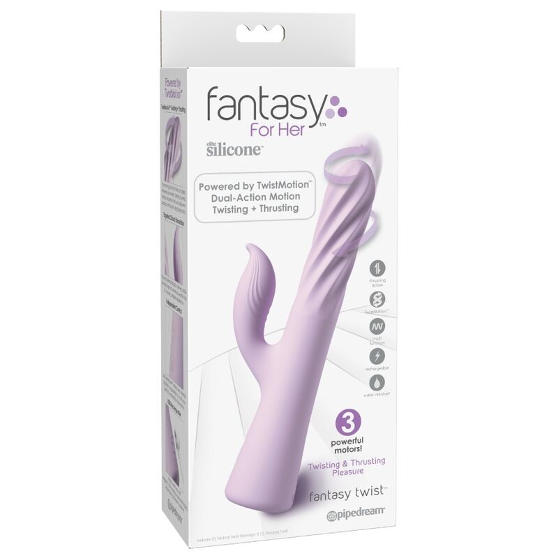 Fantasy For Her - Vibrateur Fantasy Twist Avec Rotation Et Pousse Violette - Image 6