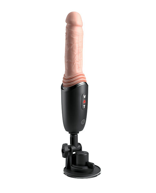 King Cock Plus - Godemichet En Silicone Professionnel Avec Accélérateur, Vibration Et Lumière Chauffante 12,7 Cm - Image 4