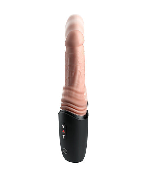 King Cock Plus - Godemichet En Silicone Professionnel Avec Accélérateur, Vibration Et Lumière Chauffante 12,7 Cm - Image 7