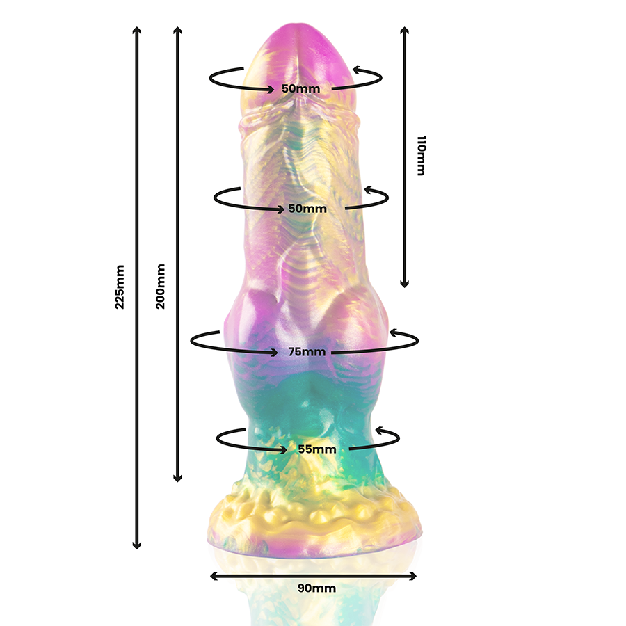 Epic - Godemichet Iris Avec Testicules Arc-En-Ciel De Plaisir - Image 5