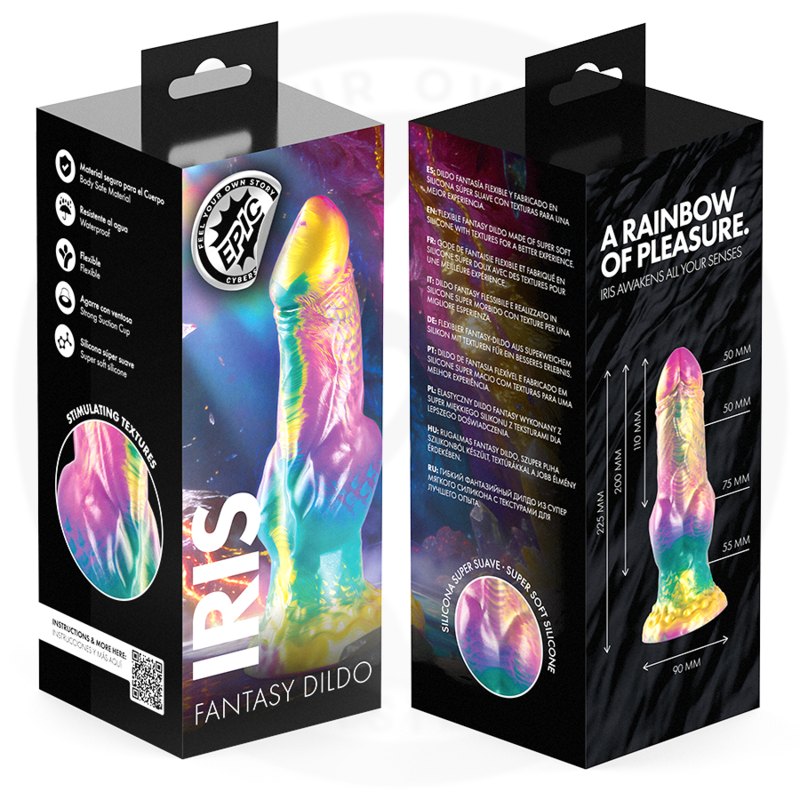 Epic - Godemichet Iris Avec Testicules Arc-En-Ciel De Plaisir - Image 11